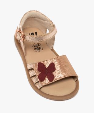 Chaussures de marche sandalette en cuir métallisé bébé fille - Na! vue5 - NA! GEMO FOR GOOD - GEMO