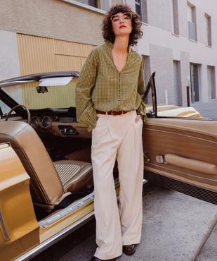 Pantalon large en velours côtelé femme vue5 - GEMO(FEMME PAP) - GEMO