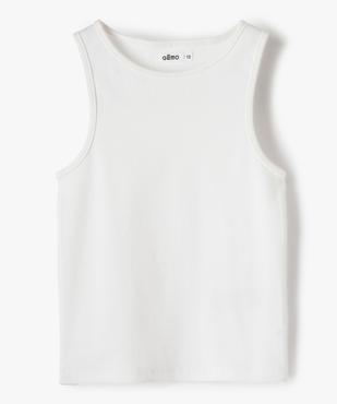 Débardeur fille ado côtelé en coton stretch vue2 - GEMO (JUNIOR) - GEMO