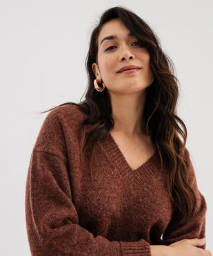 Pull col V femme vue2 - GEMO(FEMME PAP) - GEMO