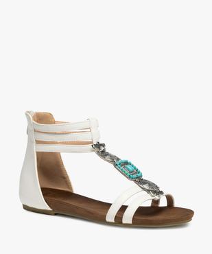 Sandales femme à talon plat et contrefort fermé vue2 - GEMO (CASUAL) - GEMO