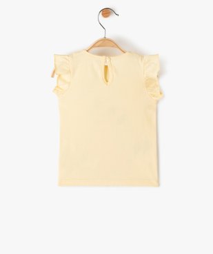 Tee-shirt bébé fille imprimé à manches volantées – Disney vue3 - DISNEY DTR - GEMO