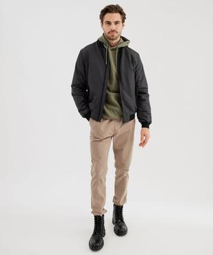 Blouson zippé style bombers homme vue4 - GEMO 4G HOMME - GEMO