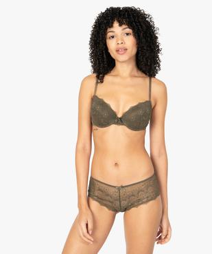 Shorty femme en dentelle et tulle (lot de 2) vue3 - GEMO(HOMWR FEM) - GEMO