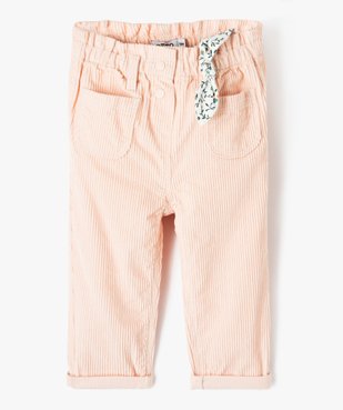 Pantalon en velours côtelé bébé fille vue1 - GEMO 4G BEBE - GEMO
