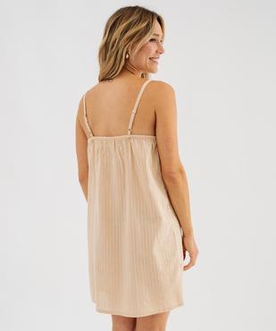 Nuisette en coton avec motifs brodés femme vue3 - GEMO(HOMWR FEM) - GEMO