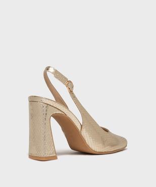 Escarpins à haut talon trapèze et bout pointu femme vue4 - FOLLOW ME - GEMO