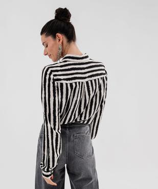 Chemise à rayures femme vue3 - GEMO 4G FEMME - GEMO