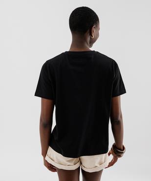 Tee-shirt manches courtes en coton imprimé femme - The National Gallery vue3 - NATIONAL GALERY - GEMO