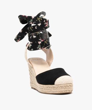Sandales à talon compensé à brides foulard femme  vue2 - VALENTINA BALDANO GEMO FORGOOD - GEMO