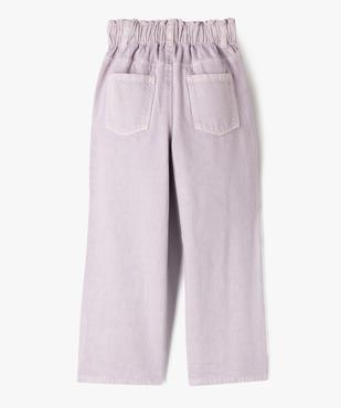 Jean wide leg avec ceinture élastique ajustable fille vue4 - GEMO (ENFANT) - GEMO