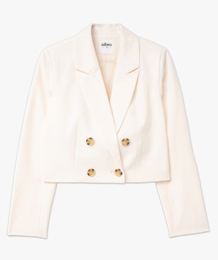 Veste de tailleur courte en maille extensible femme vue4 - GEMO(FEMME PAP) - GEMO