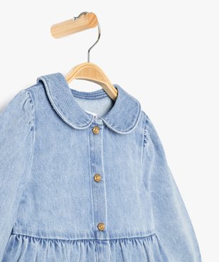 Robe en jean avec col Claudine bébé fille vue2 - GEMO(BEBE DEBT) - GEMO