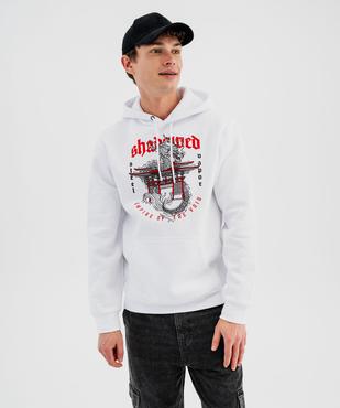 Sweat à capuche en molleton imprimé homme vue1 - GEMO (HOMME) - GEMO