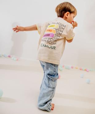 Tee-shirt manches courtes imprimé mixte enfant - Gémo X Maëva vue1 - GEMO 4G GARCON - GEMO