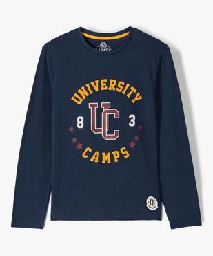 Tee-shirt garçon à manches longues imprimé - Camps United vue2 - CAMPS UNITED - GEMO