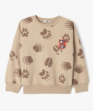 Sweat en molleton doux imprimé garçon vue3 - GEMO (ENFANT) - GEMO