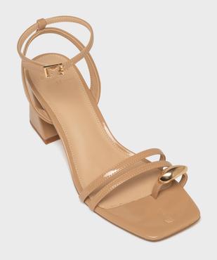 Sandales à talon trapèze et brides bijou femme - Follow Me vue5 - FOLLOW ME - GEMO