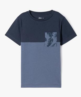 Tee-shirt manches courtes bicolore garçon vue1 - GEMO (ENFANT) - GEMO