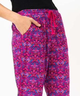 Pantalon femme fluide imprimé vue5 - GEMO(FEMME PAP) - GEMO