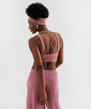 Brassière à larges bretelles avec dos travaillé vue4 - GEMO(HOMWR FEM) - GEMO