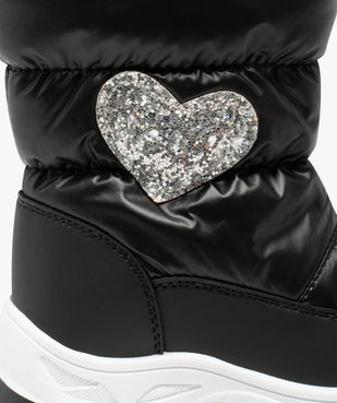 Bottes de neige fille avec cœur pailleté vue6 - GEMO (EQUIPT) - GEMO