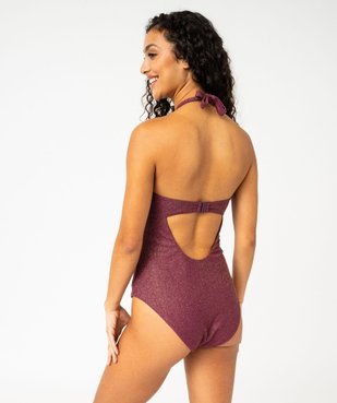 Maillot de bain une pièce bandeau à bretelles multipositions femme vue7 - GEMO 4G FEMME - GEMO