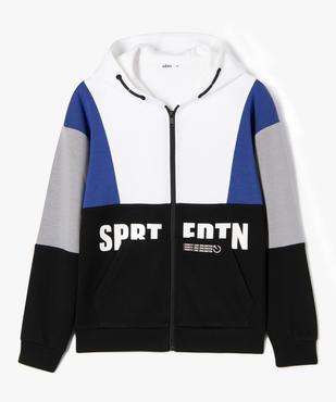 Sweat à capuche zippé multicolore garçon vue2 - GEMO (JUNIOR) - GEMO