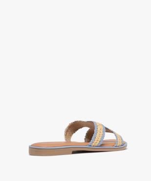 Mules plates à brides tressées et croisées femme  vue5 - FOLLOW ME - GEMO