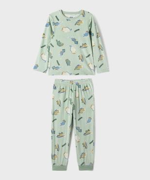 Pyjama en velours 2 pièces imprimé dinosaures garçon vue1 - GEMO 4G GARCON - GEMO