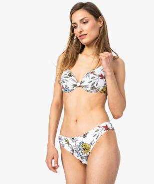 Haut de maillot de bain femme fleuri balconnet à armatures vue3 - GEMO (PLAGE) - GEMO