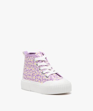 Baskets fille mi-cut à zip et semelle épaisse avec motifs vue2 - PREMIER PRIX BY GEMO - GEMO