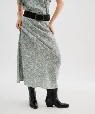 Jupe longue en viscose fleurie femme vue1 - GEMO(FEMME PAP) - GEMO