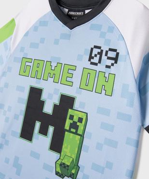 Tee-shirt de sport manches courtes imprimé garçon - Minecraft vue2 - MINECRAFT - GEMO