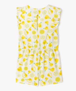 Combishort sans manches en coton imprimé fille vue3 - GEMO (ENFANT) - GEMO