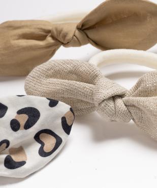 Élastique mousse avec nœud fantaisie (lot de 3) vue2 - GEMO (ACCESS) - GEMO