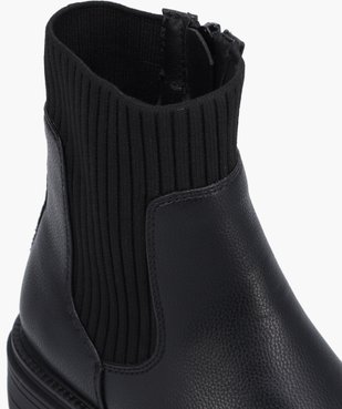 Boots fille unies à col chaussette et semelle crantée vue6 - LOVELY WINGS GEMO FOR GOOD - GEMO