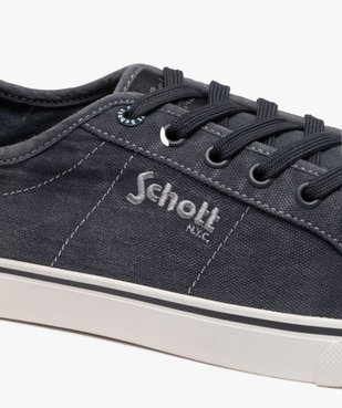 Baskets en toile patinée homme - Schott vue6 - SCHOTT - GEMO