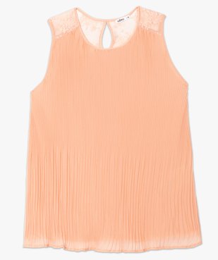 Chemise femme plissée sans manches avec dentelle vue4 - GEMO(FEMME PAP) - GEMO