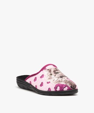 Chaussons femme mules confortables en jersey vue2 - GEMO(HOMWR FEM) - GEMO