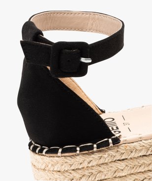 Sandales femme compensées en corde avec talon fermé  vue6 - GEMO (CASUAL) - GEMO