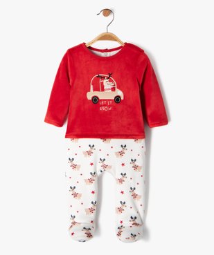 Pyjama dors bien en velours spécial Noël bébé garçon vue1 - GEMO(BB COUCHE) - GEMO