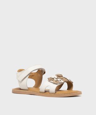 Sandales en cuir à fleurs en relief fille - Lovely Wings vue2 - LOVELY WINGS GEMO FOR GOOD - GEMO