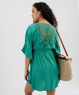Robe de plage à rayures pailletées et dos brodé femme vue3 - GEMO 4G FEMME - GEMO
