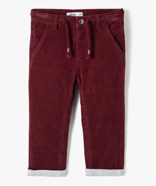 Pantalon bébé garçon en velours doublé jersey vue1 - GEMO(BEBE DEBT) - GEMO