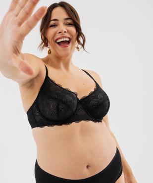 Soutien-gorge emboitant à armatures en dentelle grande taille vue9 - GEMO(HOMWR FEM) - GEMO