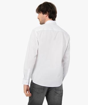 Chemise homme à manches longues coupe Regular en coton stretch vue2 - GEMO (HOMME) - GEMO