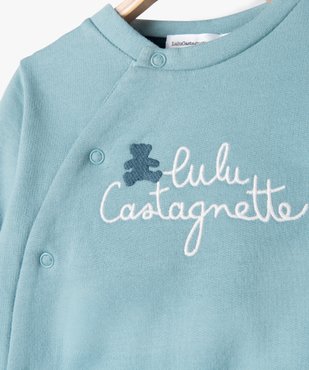 Pyjama 2 pièces bébé garçon intérieur velours - LuluCastagnette vue3 - LULUCASTAGNETTE - GEMO