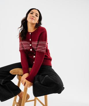 Pull à col polo femme vue1 - GEMO(FEMME PAP) - GEMO