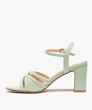 Sandales femme à talon haut et fines brides unies vue4 - GEMO(URBAIN) - GEMO
